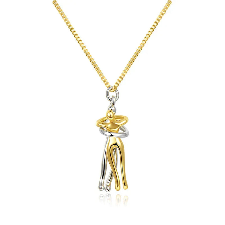 SoulGlow Hug Pendant Necklace | Adjustable Hypoallergenic Necklace for Your Loved Ones
