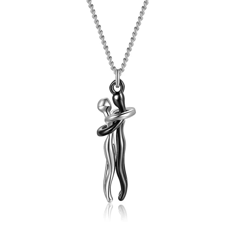 SoulGlow Hug Pendant Necklace | Adjustable Hypoallergenic Necklace for Your Loved Ones