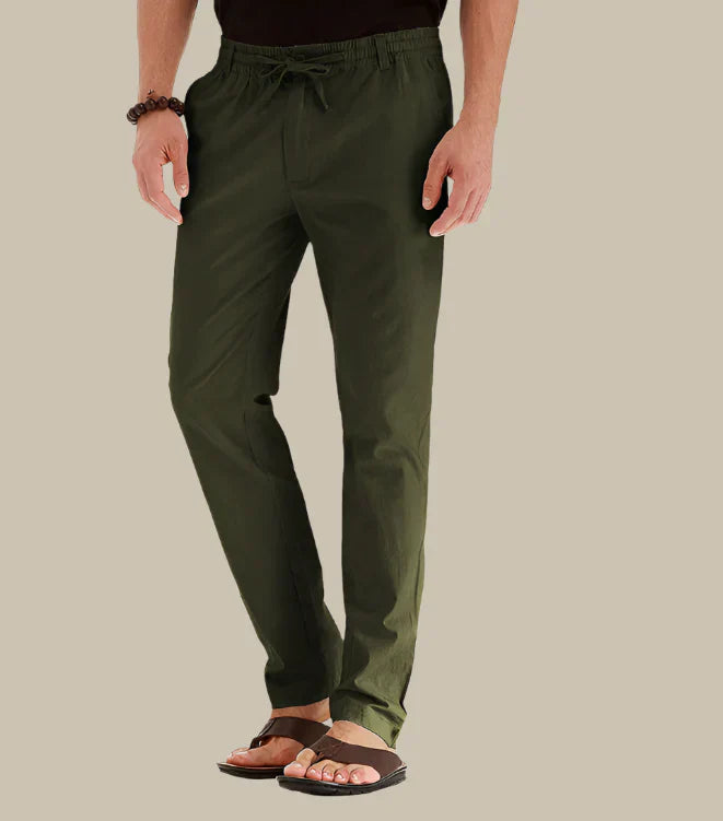 Casual Summer Pants with Elastic Waistband for Men
