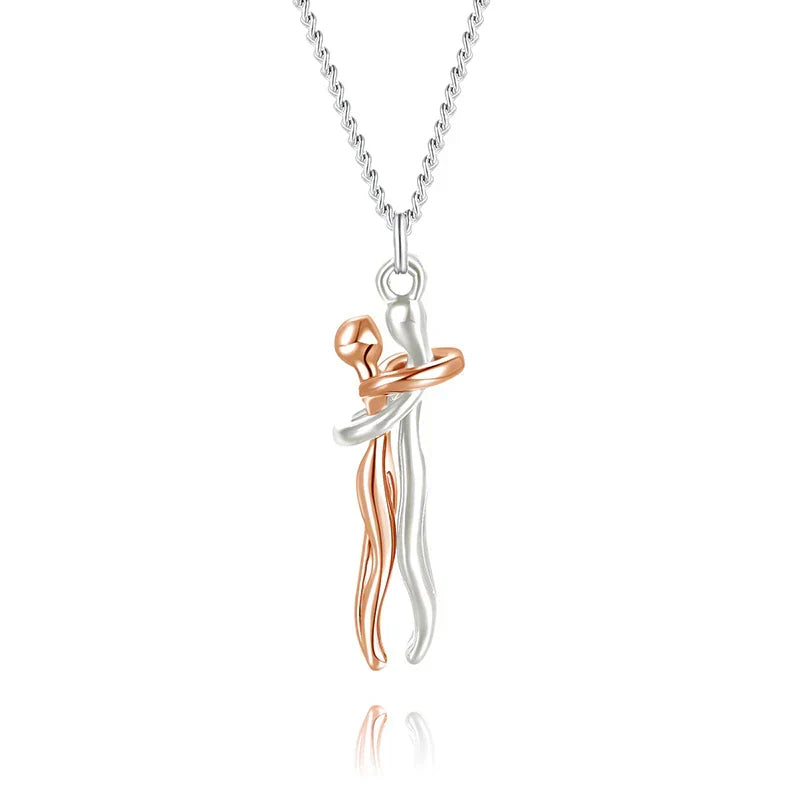 SoulGlow Hug Pendant Necklace | Adjustable Hypoallergenic Necklace for Your Loved Ones