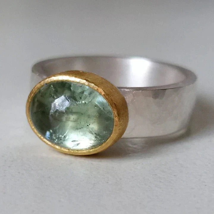 Elegant Green Cubic Zirconia Ring