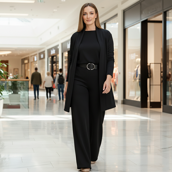 3-piece comfort set: cardigan, top and pants