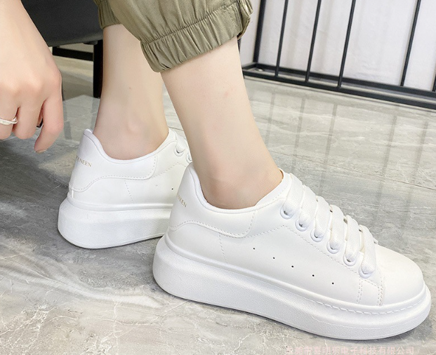 White Men's Sneakers | Thick, Comfortable Sole | Timeless Design