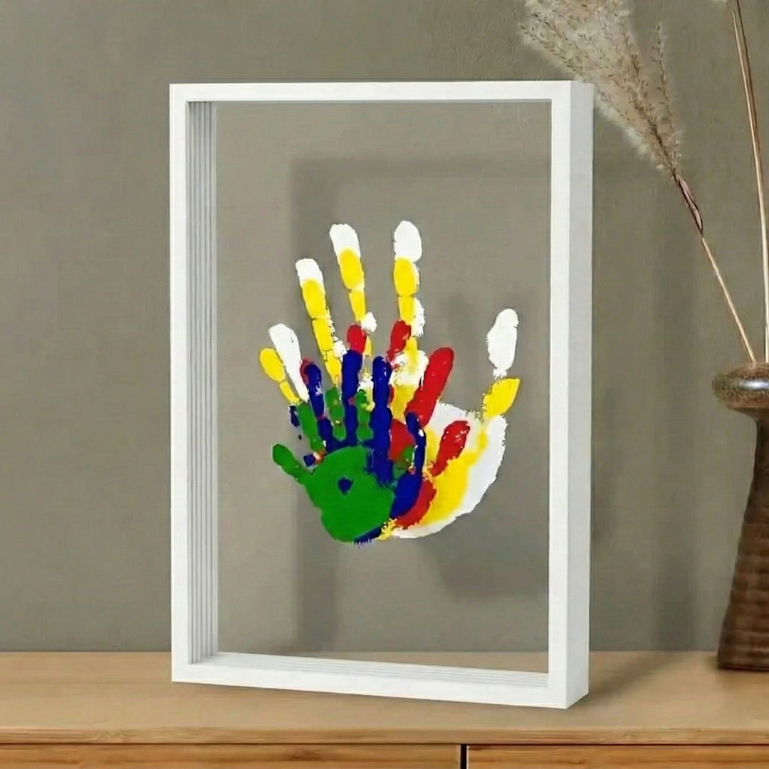 Family handprint keepsake kit with frame