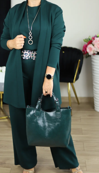 3-piece comfort set: cardigan, top and pants