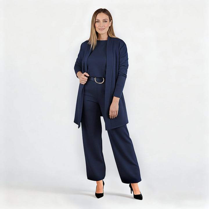 3-piece comfort set: cardigan, top and pants