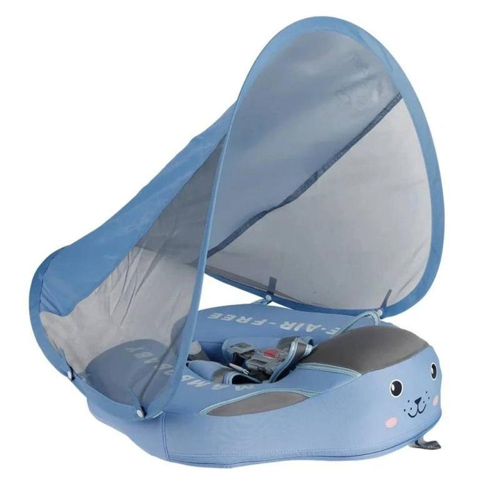Infant Pool Float with Removable Sun Canopy Safety Harness and Padded Headrest Chair
