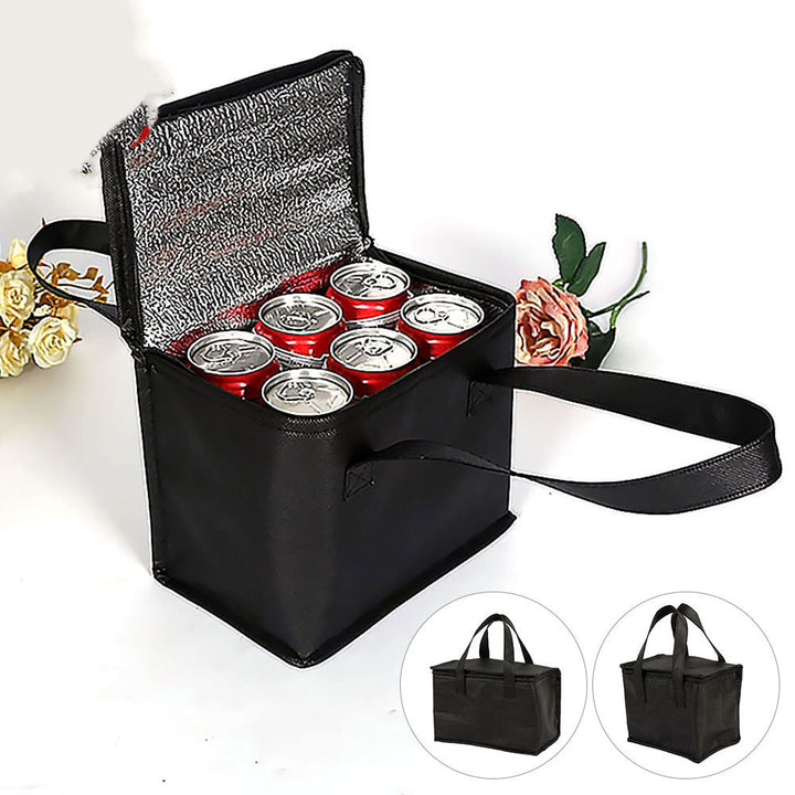 Insulated Lunch Bag Cooler with Thermal Box Zippered Tote Carrier with Dual Handles