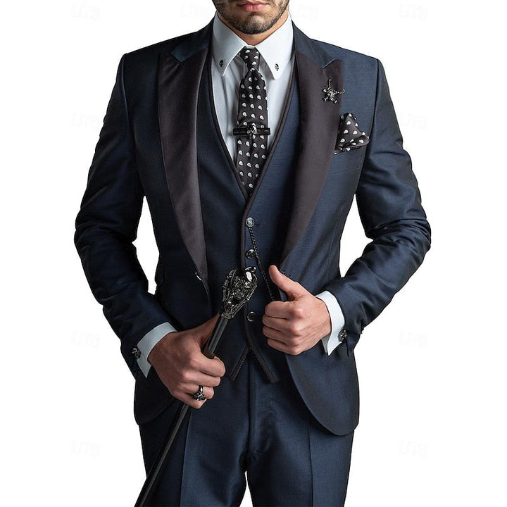 Elegant, tailored three-piece men's suit set for special occasions
