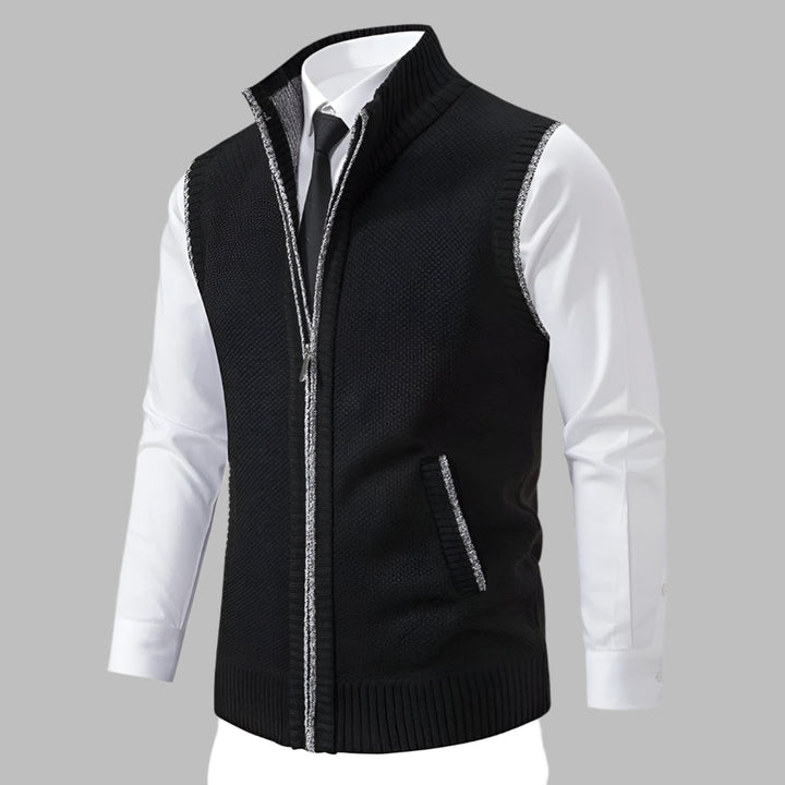 Men’s Full-Zip Knit Sweater Vest