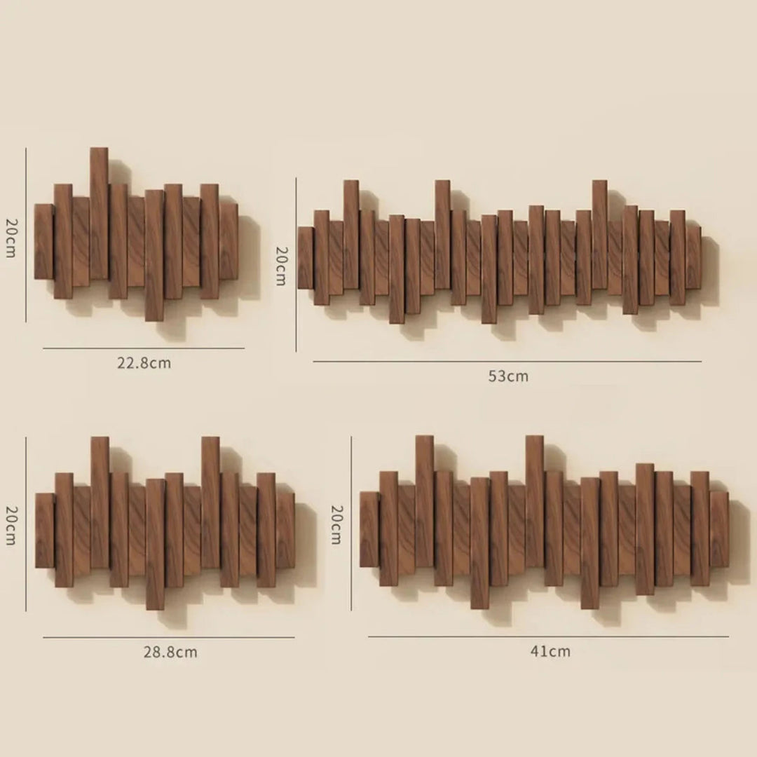 Piano-Style Coat Rack - Walnut/Beech - Elegant Design
