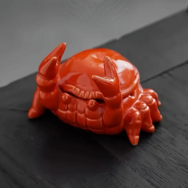 Crab-Shaped Ceramic Ashtray - Unique Design - Decorative