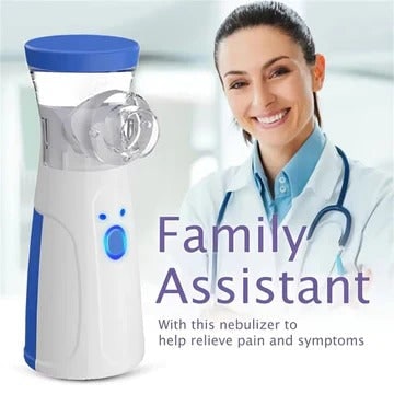 Kids' Portable Nebulizer for Asthma and Respiratory Care with Handheld Mesh Machine and Face Mask
