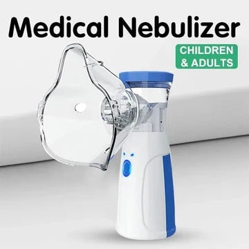 Kids' Portable Nebulizer for Asthma and Respiratory Care with Handheld Mesh Machine and Face Mask