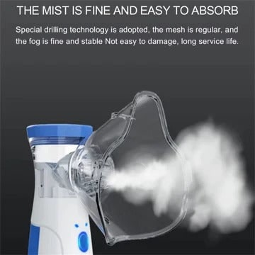 Kids' Portable Nebulizer for Asthma and Respiratory Care with Handheld Mesh Machine and Face Mask