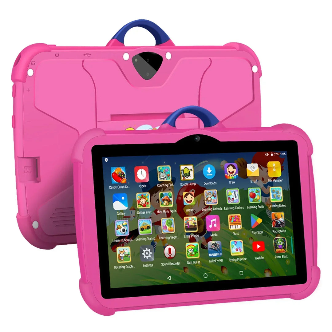7-Inch Kids Tablet | Cartoon Pattern & Android | 64GB Storage
