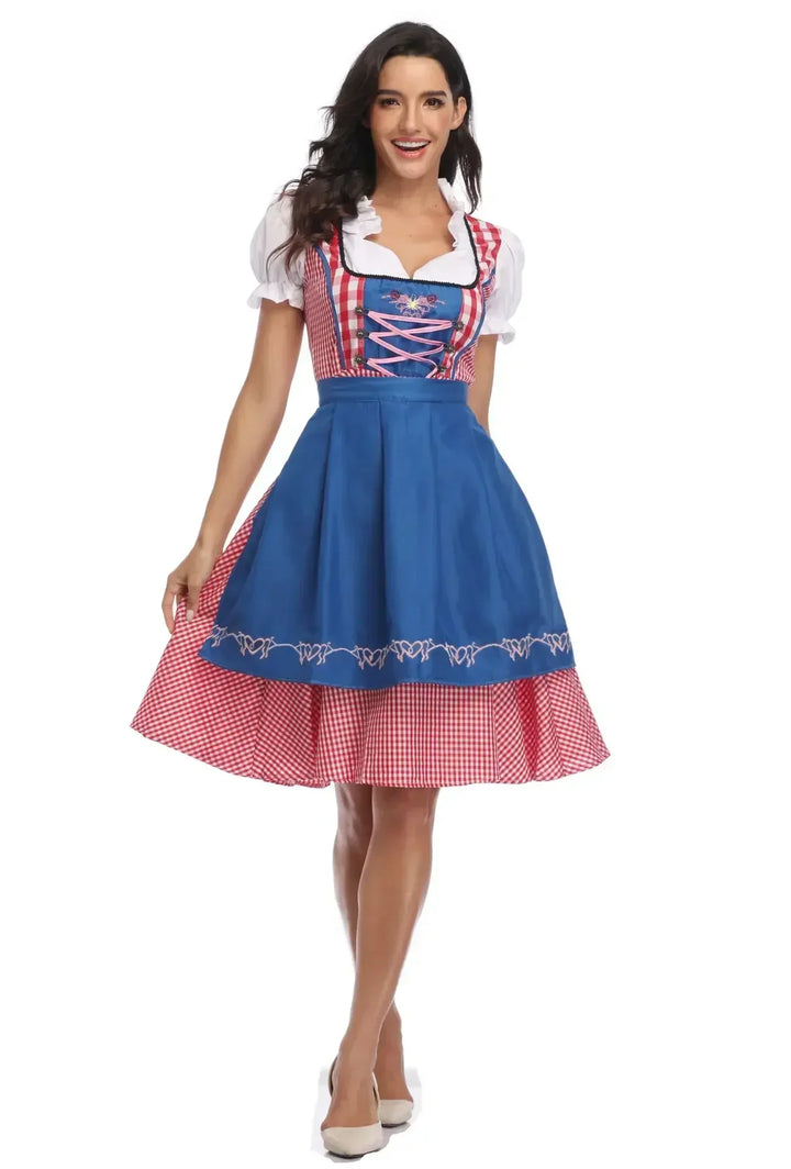 Classic Women's Dirndl Dress Set for Oktoberfest - Traditional Polyester