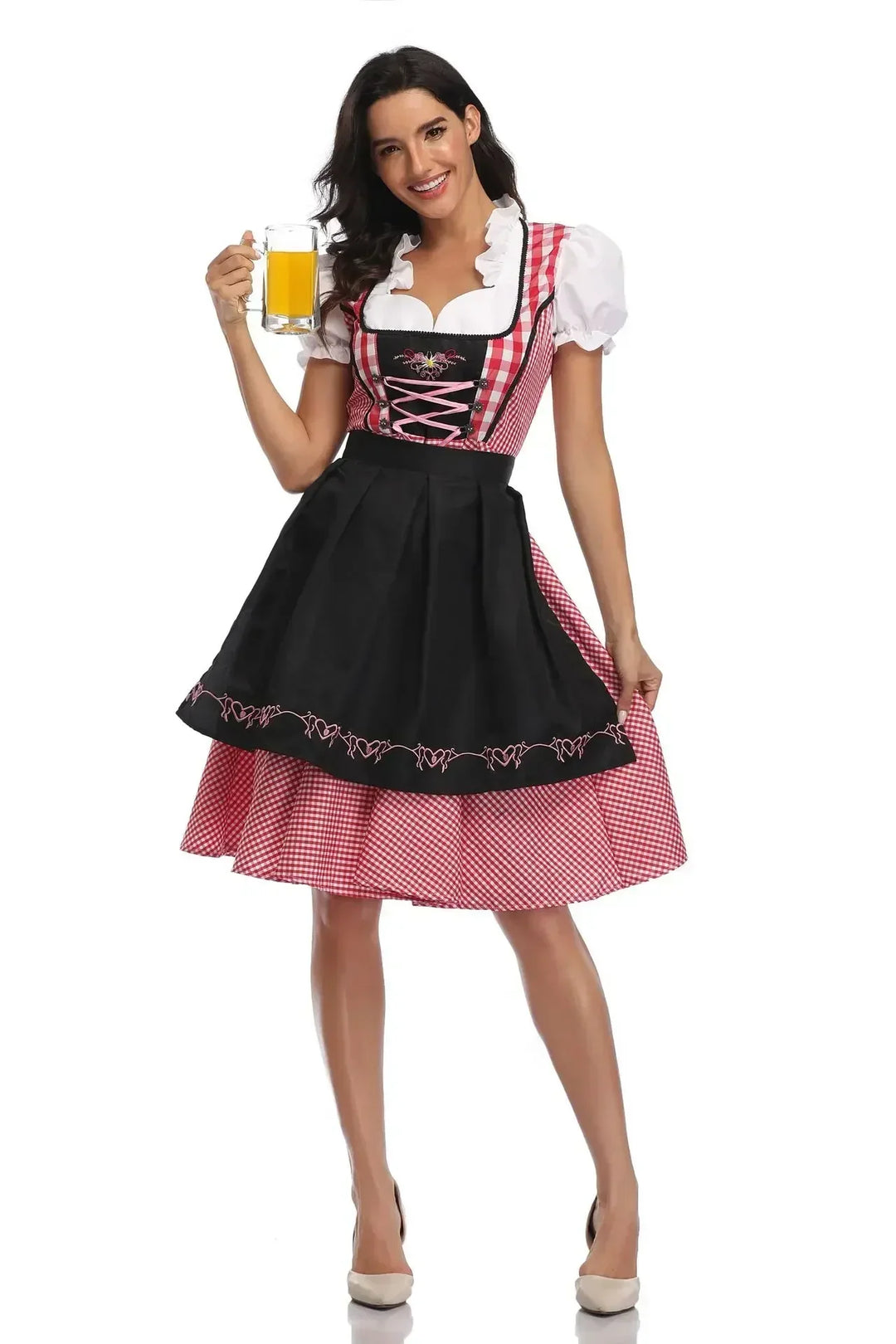 Classic Women's Dirndl Dress Set for Oktoberfest - Traditional Polyester