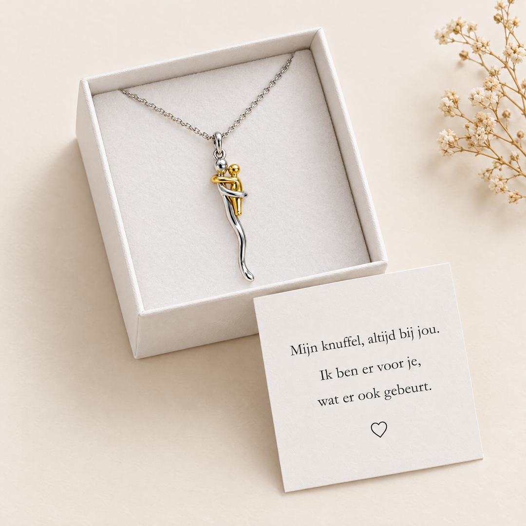 Pendant Necklace for Daughter or Granddaughter in Silver and Gold Tone
