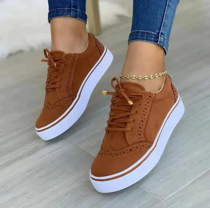 Platform Sneakers with Lace-Up Closure for Women