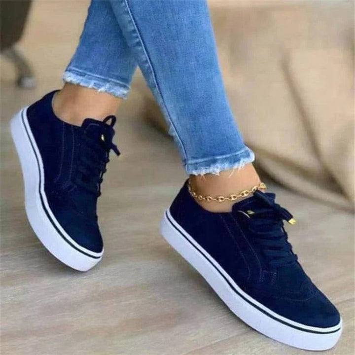 Platform Sneakers with Lace-Up Closure for Women