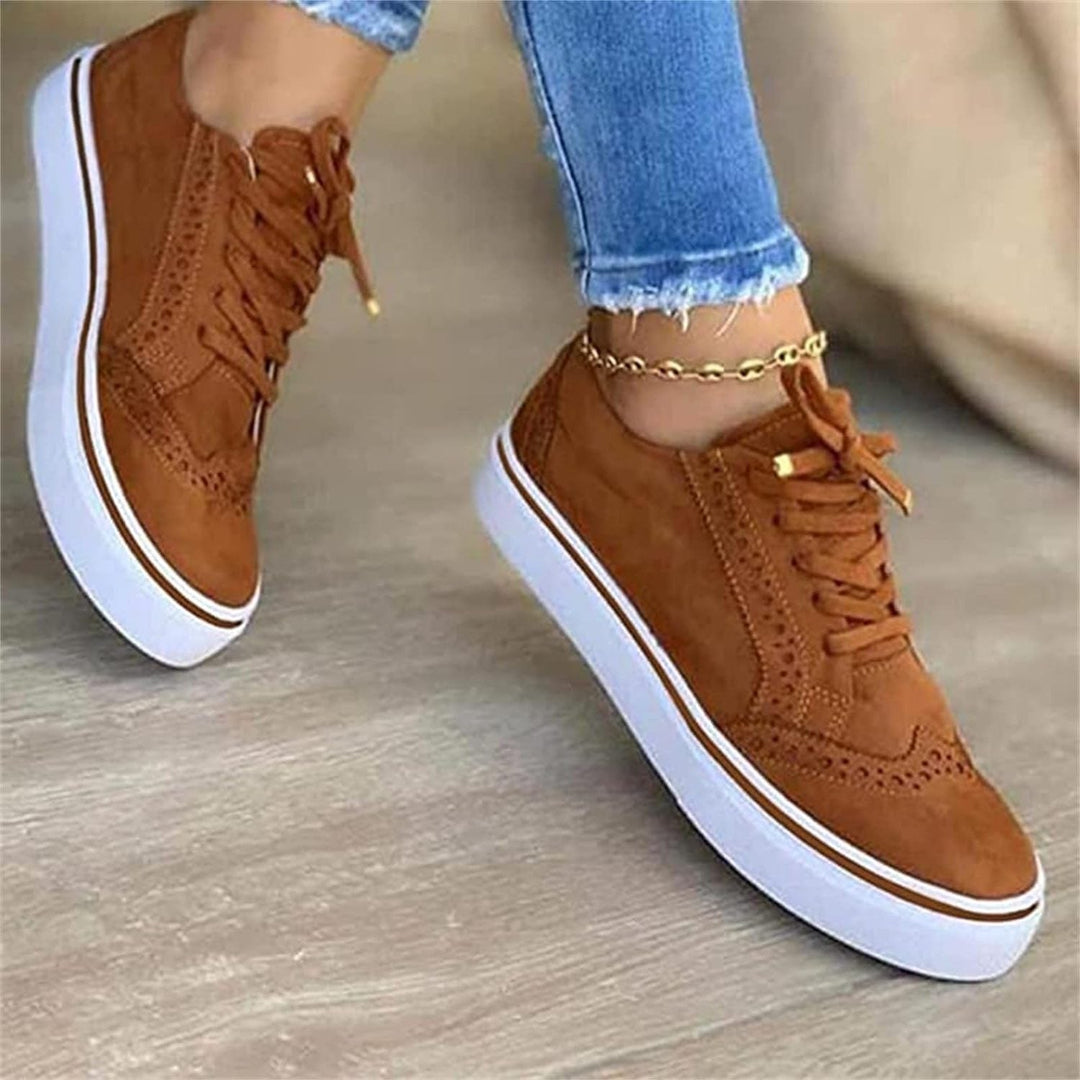 Platform Sneakers with Lace-Up Closure for Women