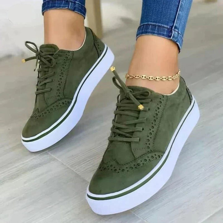 Platform Sneakers with Lace-Up Closure for Women