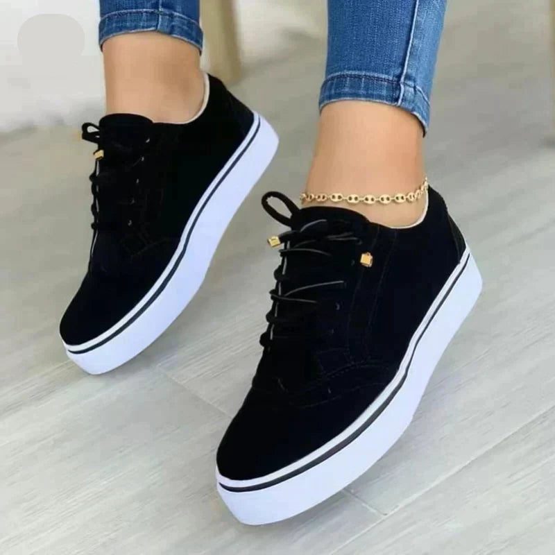 Platform Sneakers with Lace-Up Closure for Women