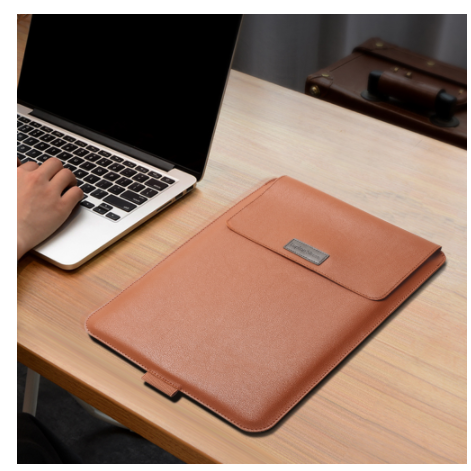 Laptop Sleeve Computer Case with Pu Leather for 13 to 15.6 Inch