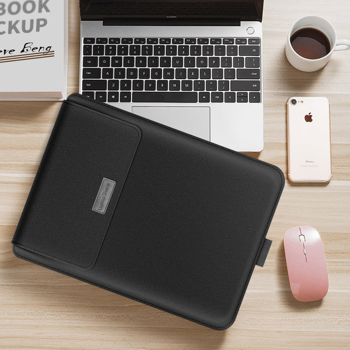 Laptop Sleeve Computer Case with Pu Leather for 13 to 15.6 Inch
