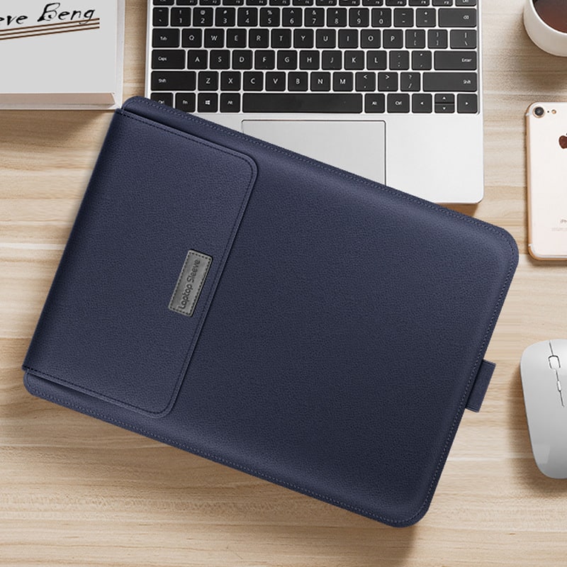 Laptop Sleeve Computer Case with Pu Leather for 13 to 15.6 Inch