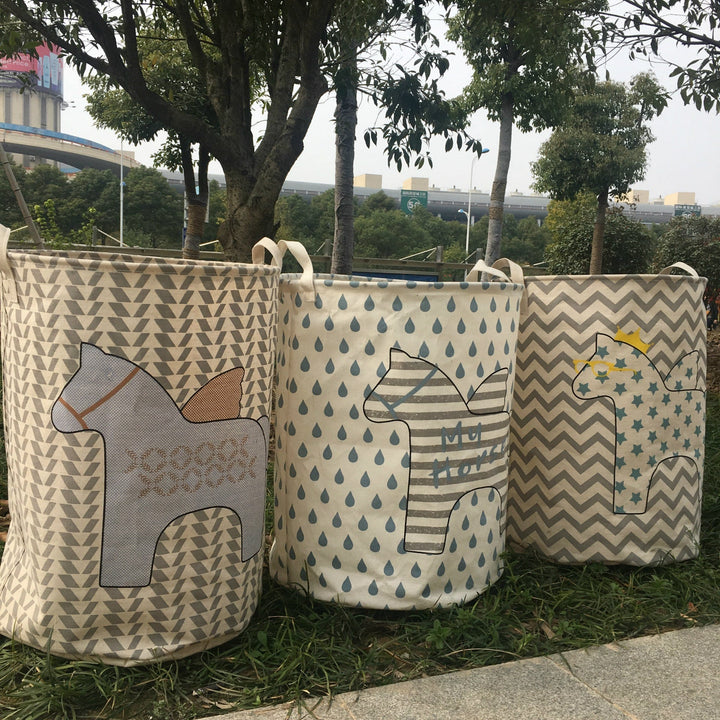 Laundry Basket Hamper with Collapsible Fabric Design and Dual Handles for Clothes Storage