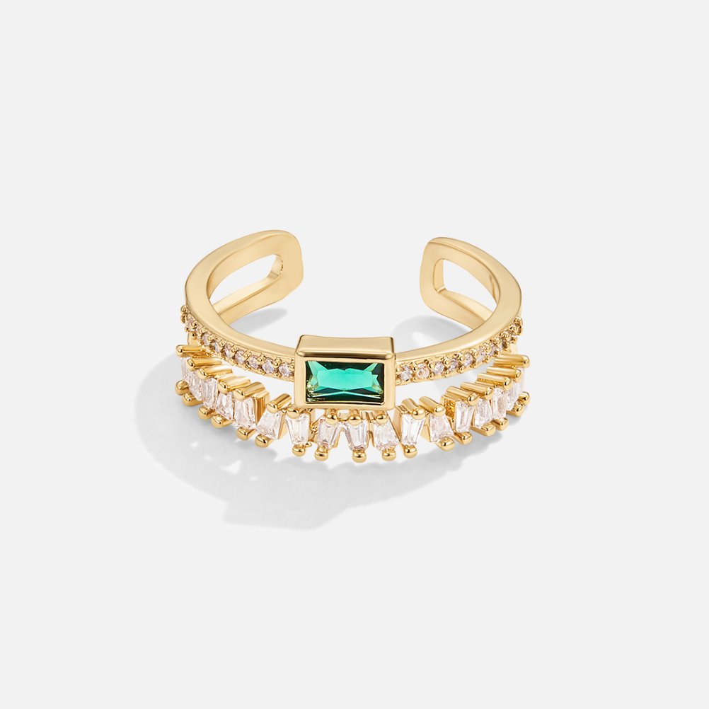 Soft shine cubic zirconia ring