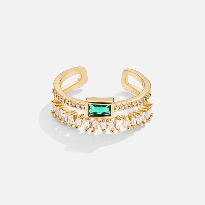 Soft shine cubic zirconia ring