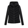 Women's Lightweight Padded Winter Jacket with Hood and Concealed Pockets