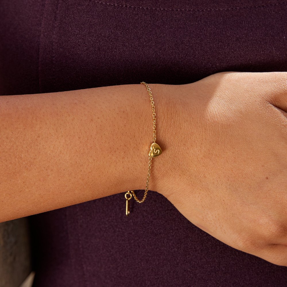 Heart Letter Bracelet