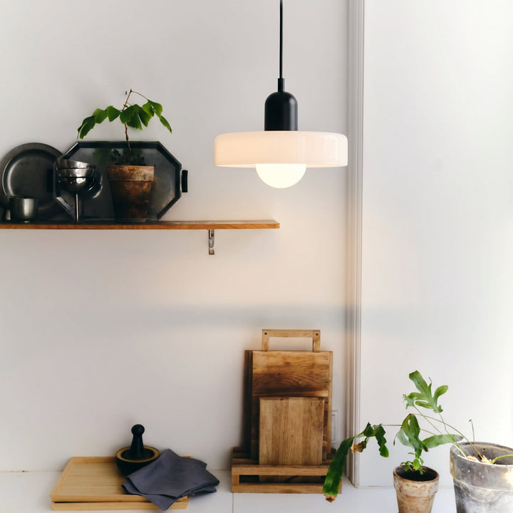Bauhaus Pendant Light in Colored Glass