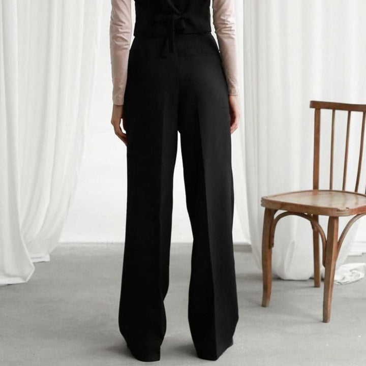 Amelia | Linen Wide-Leg Pants High-Waisted Pleated Elegant