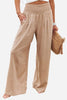 Sophia | Linen Wide Leg Pants High Waisted Smocked Waist Flowing