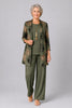 Floral Long Cardigan and Wide Leg Pants Set for Women