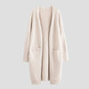 Cashmere Long Open Front Cardigan for Women