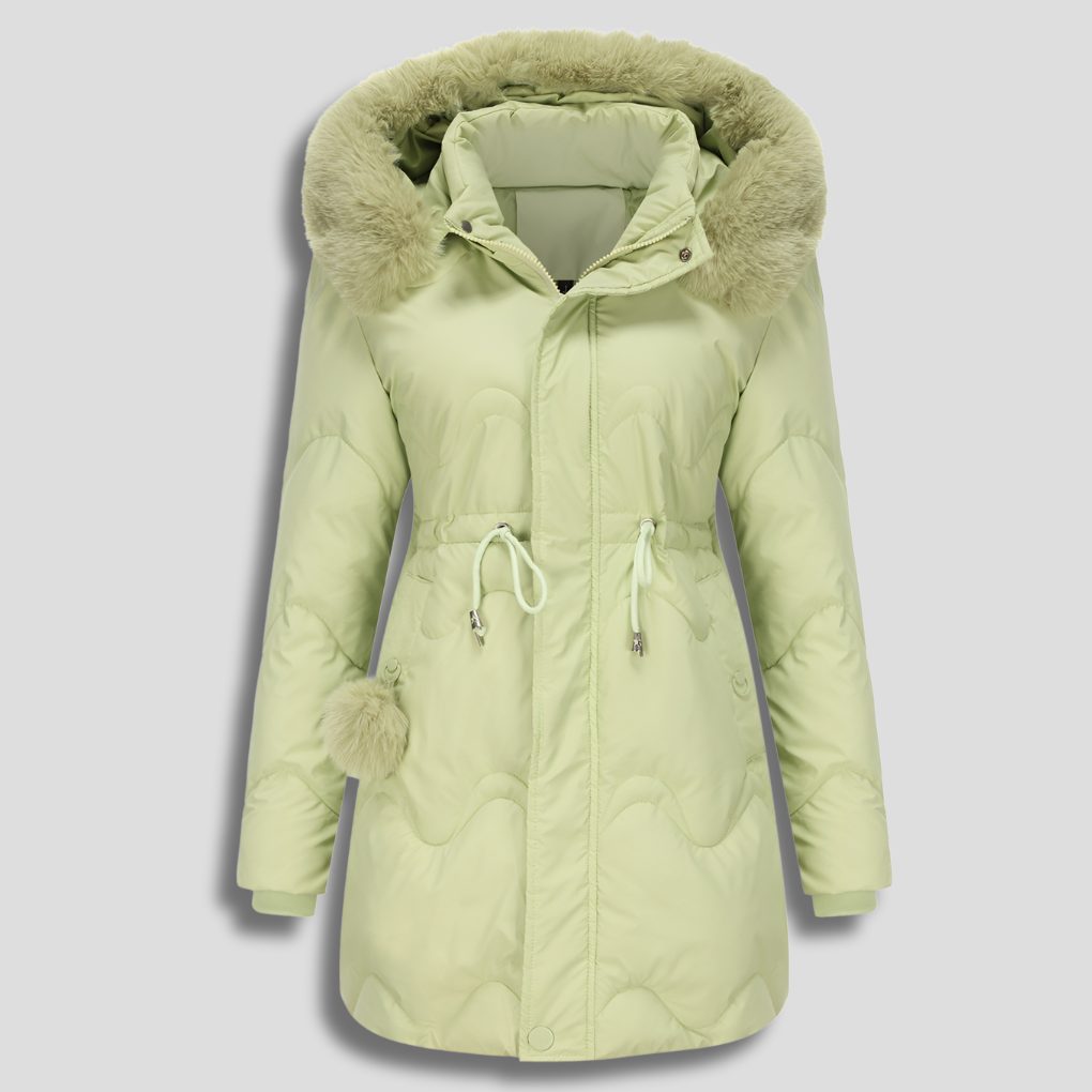 Quilted Puffy Long Parka for Women