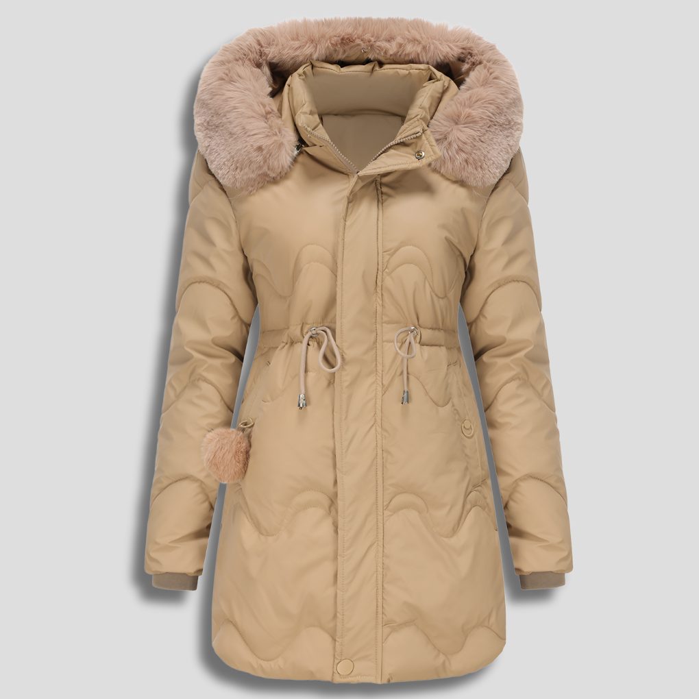 Quilted Puffy Long Parka for Women