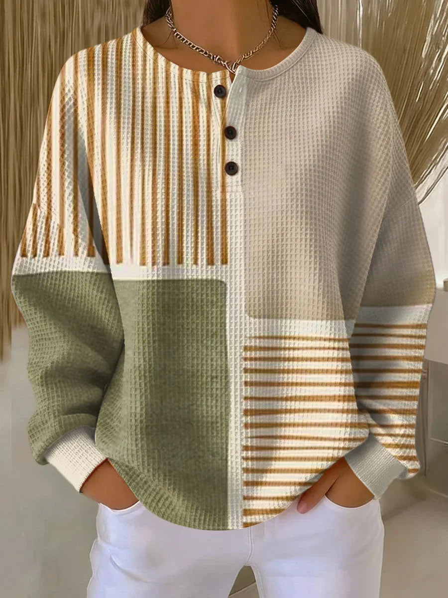 Cozy Waffle-Knit Lounge Sweater