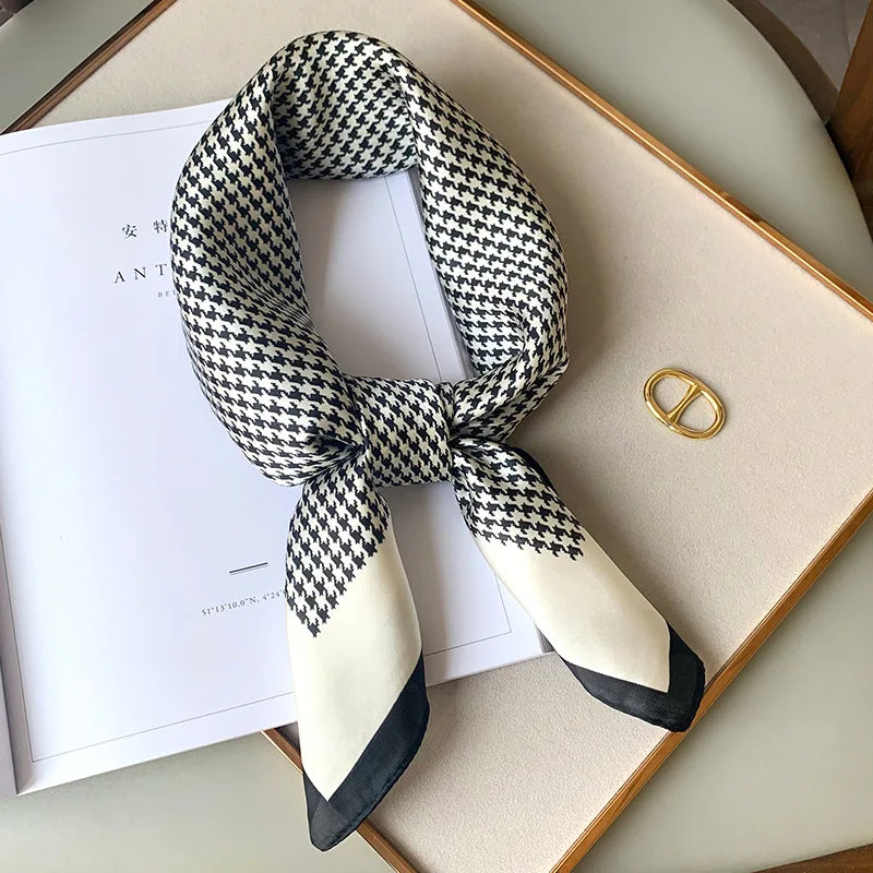 Faiha Silk Scarf | Luxury & Elegance | Stripe Pattern
