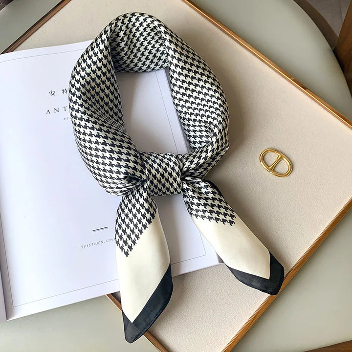 Faiha Silk Scarf | Luxury & Elegance | Stripe Pattern