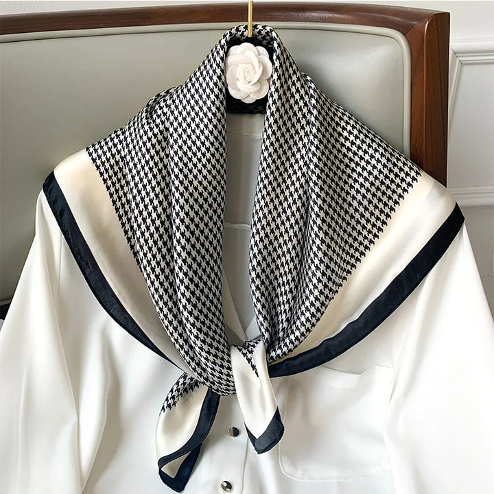 Faiha Silk Scarf | Luxury & Elegance | Stripe Pattern
