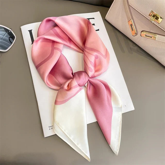 Faiha Silk Scarf | Luxury & Elegance | Stripe Pattern