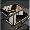Magnetic Phone Case with Privacy Glass and Card Holder Tempered Protector Wallet