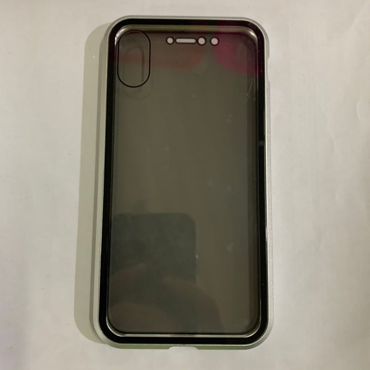 Magnetic Phone Case with Privacy Glass and Card Holder Tempered Protector Wallet